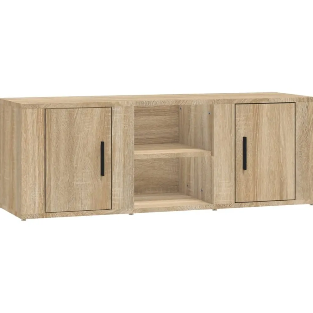 Meubles Tv-vidaXL Meuble TV Chêne sonoma 100x31,5x35 cm Bois d'ingénierie Chêne sonoma