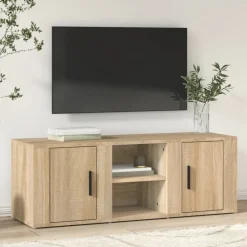 Meubles Tv-vidaXL Meuble TV Chêne sonoma 100x31,5x35 cm Bois d'ingénierie Ch&ecirc;ne sonoma