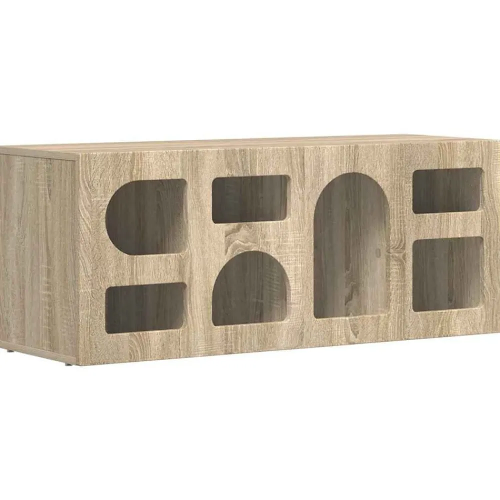 vidaXL Meuble TV Chêne Sonoma 100 x 35 x 40 cm Bois d'ingénierie