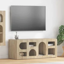 vidaXL Meuble TV Chêne Sonoma 100 x 35 x 40 cm Bois d'ingénierie