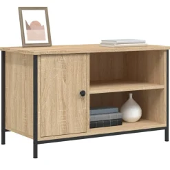 vidaXL Meuble TV Chêne sonoma 80x40x50 cm Bois d'ingénierie