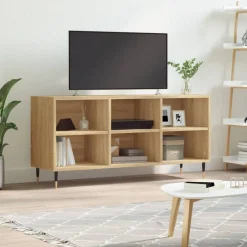 vidaXL Meuble TV chêne sonoma 103,5x30x50 cm bois d'ingénierie