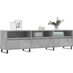 Meubles Tv-vidaXL Meuble TV 150x30x44,5 cm bois d'ingénierie Gris béton