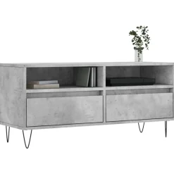 Meubles Tv-vidaXL Meuble TV 100x34,5x44,5 cm bois d'ingénierie Gris béton