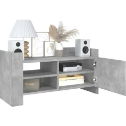 Meubles Tv-vidaXL Meuble TV 80x35x40 cm bois d'ingénierie Gris béton