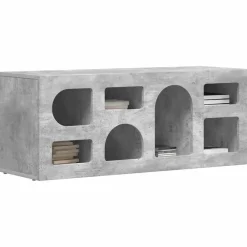 Meubles Tv-vidaXL Meuble TV 100 x 35 x 40 cm Bois d'ingénierie Gris béton