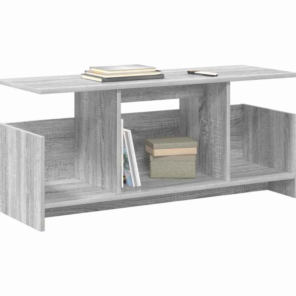 vidaXL Meuble TV Gris Sonoma 102 x 35 x 45 cm Bois d'ingénierie