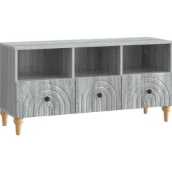 Meubles Tv-vidaXL Meuble TV 102 x 34,5 x 50 cm Bois d’ingénierie Gris Sonoma