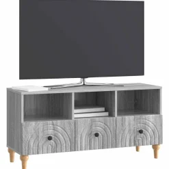 Meubles Tv-vidaXL Meuble TV 102 x 34,5 x 50 cm Bois d’ingénierie Gris Sonoma