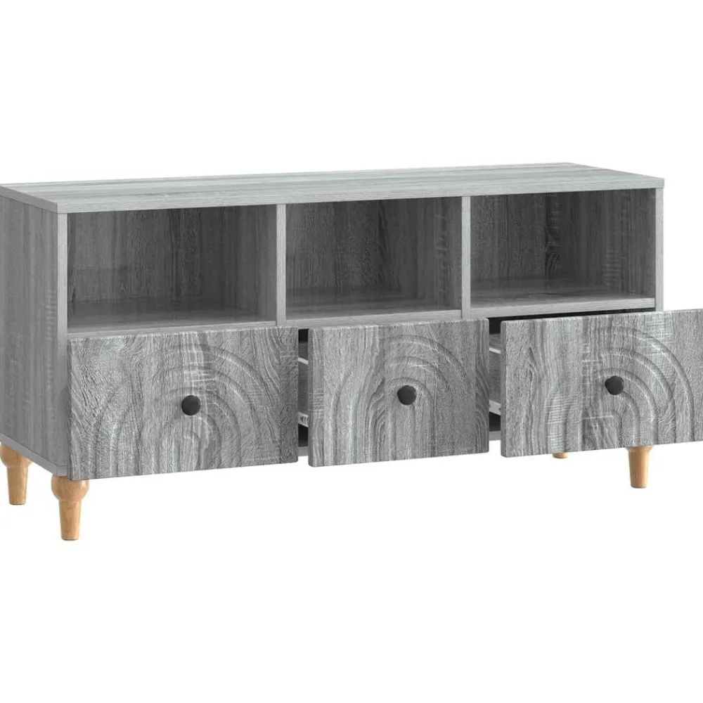 Meubles Tv-vidaXL Meuble TV 102 x 34,5 x 50 cm Bois d’ingénierie Gris Sonoma