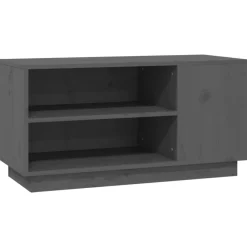 Meubles Tv-vidaXL Meuble TV 80x35x40,5 cm Bois de pin massif Gris