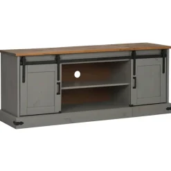 Meubles Tv-vidaXL Meuble TV HALDEN 2 portes coulissantes 150x40x60 cm Gris