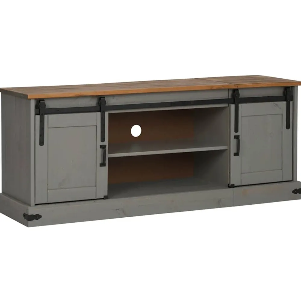 Meubles Tv-vidaXL Meuble TV HALDEN 2 portes coulissantes 150x40x60 cm Gris