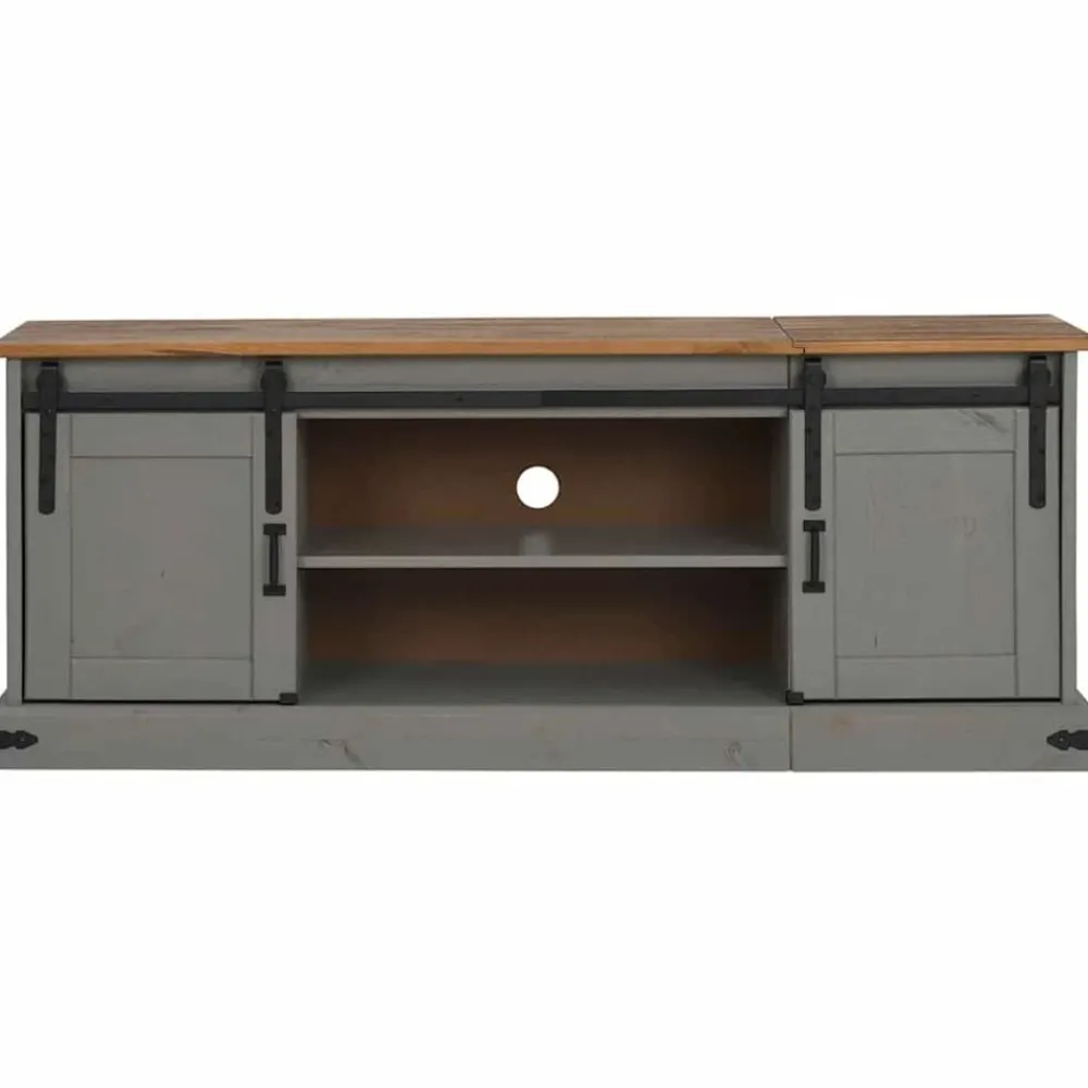 Meubles Tv-vidaXL Meuble TV HALDEN 2 portes coulissantes 150x40x60 cm Gris