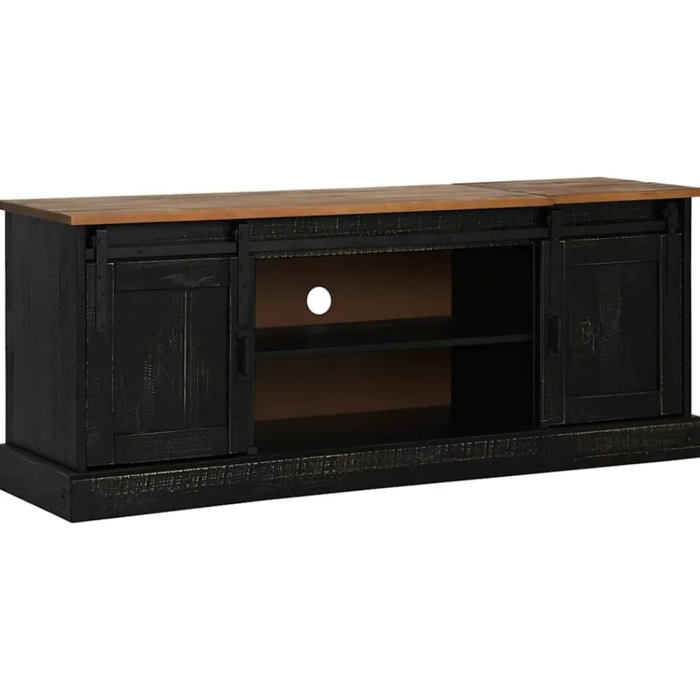 vidaXL Meuble TV HALDEN 2 portes coulissantes 150x40x60 cm