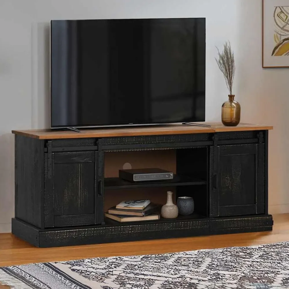 vidaXL Meuble TV HALDEN 2 portes coulissantes 150x40x60 cm