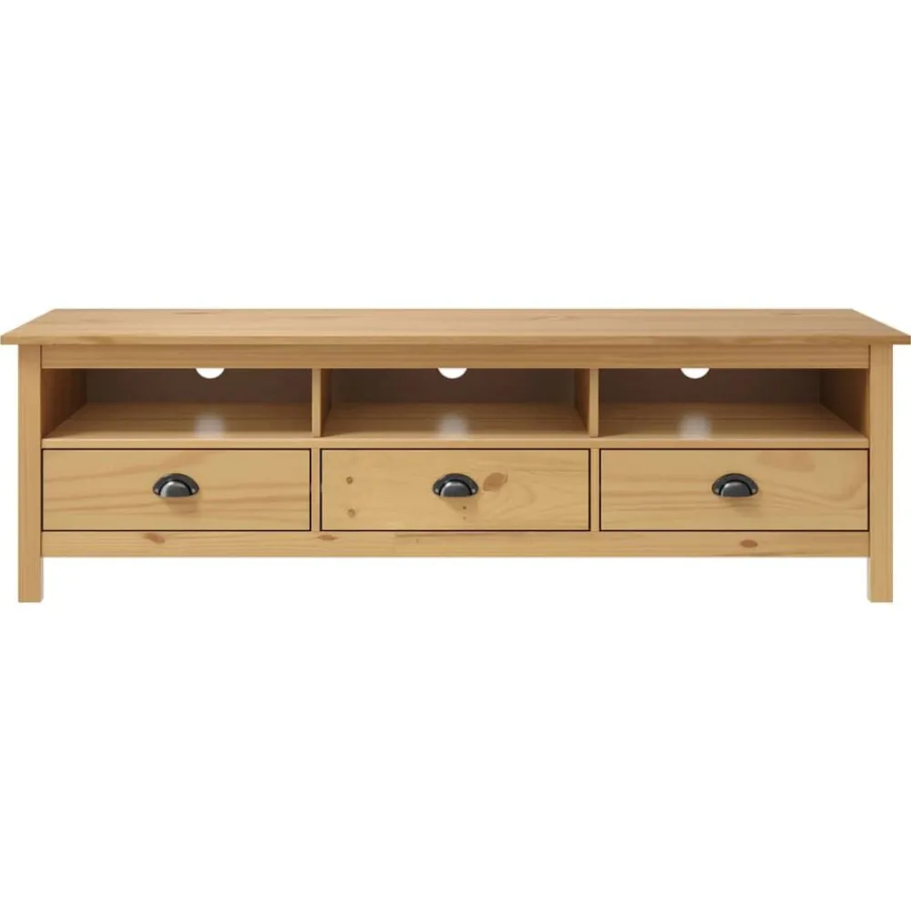Meubles Tv-vidaXL Meuble TV Hill Range miel 158x40x47cm Bois de pin solide Marron