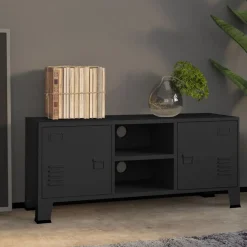 vidaXL Meuble TV industriel 105x35x42 cm Métal