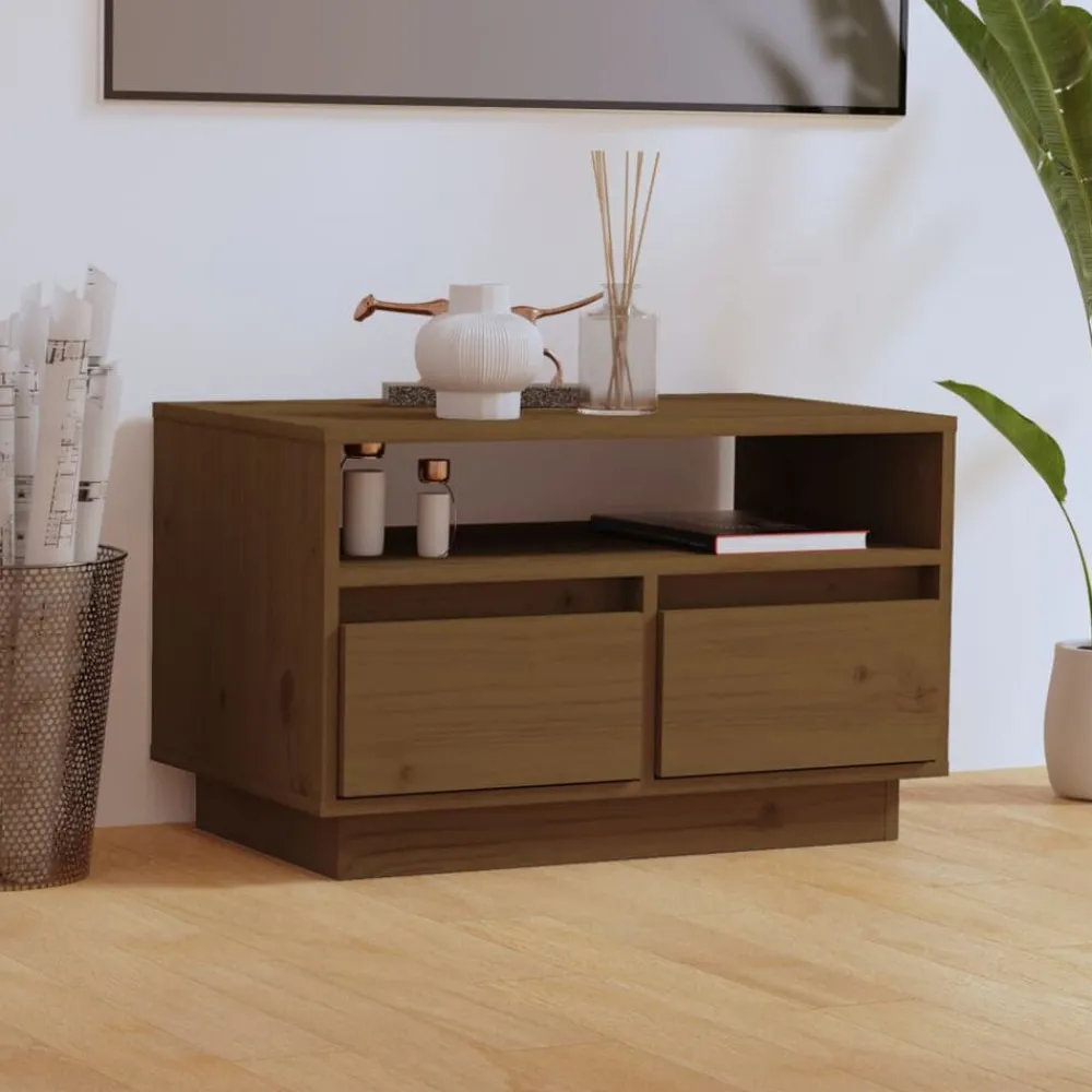 vidaXL Meuble TV 60x35x37 cm Bois de pin massif