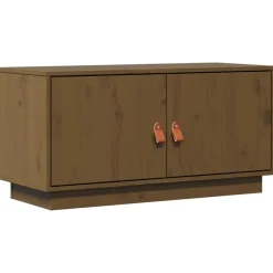 Meubles Tv-vidaXL Meuble TV 80x34x40 cm Bois de pin massif marron miel