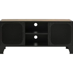 Meubles Tv-vidaXL Meuble TV 105x36x47 cm Métal et MDF marron rustique