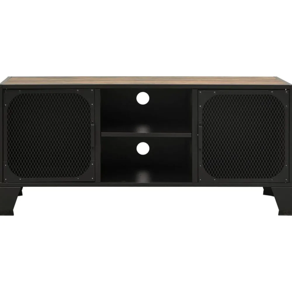 Meubles Tv-vidaXL Meuble TV 105x36x47 cm Métal et MDF marron rustique
