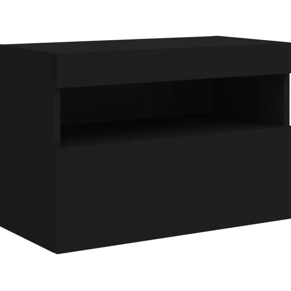 vidaXL Meuble TV mural avec lumières LED 60x30x40 cm