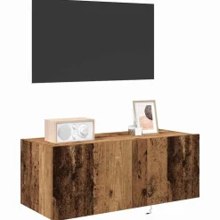 vidaXL Meuble TV mural 80 x 35 x 31 cm Bois d'ingénierie