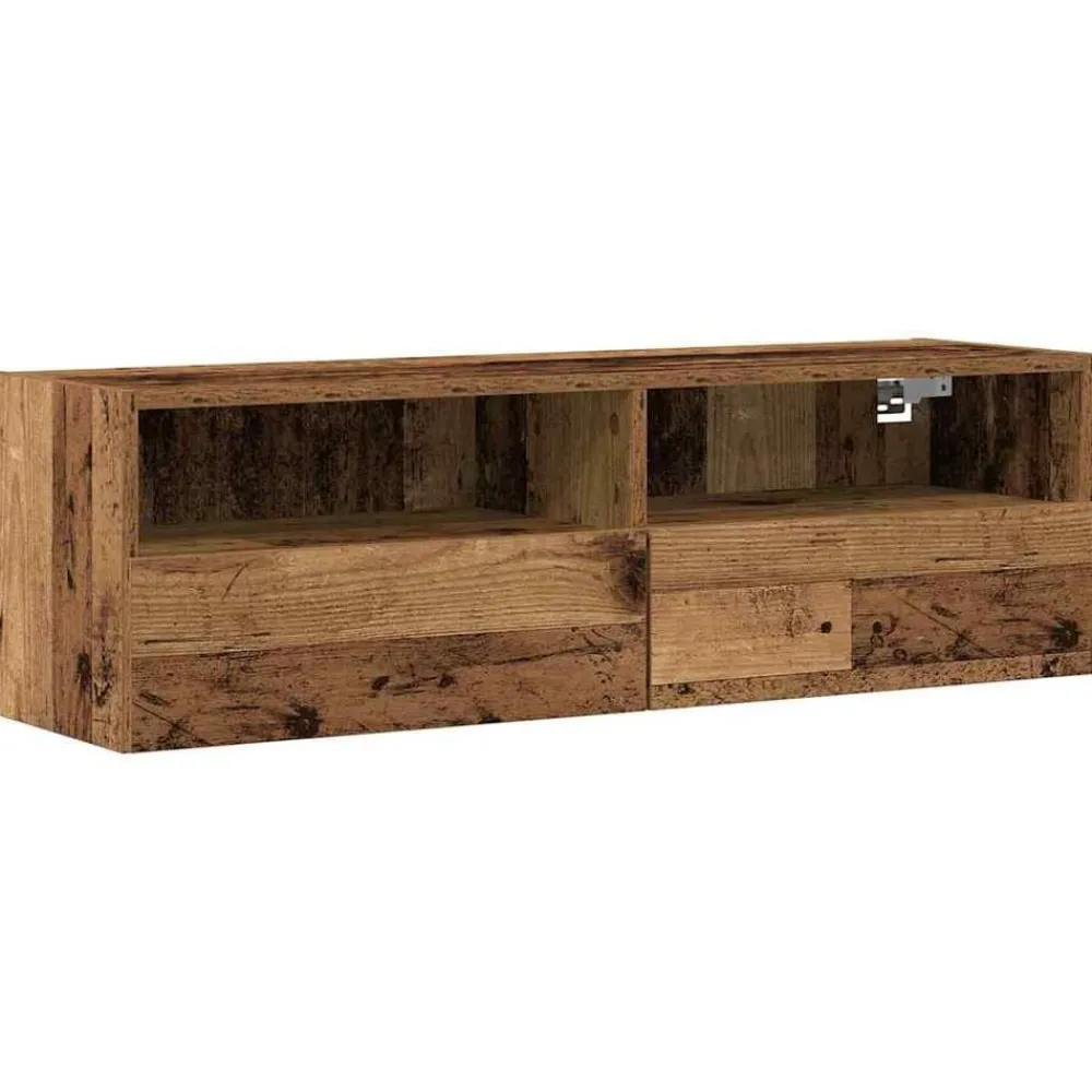 Meubles Tv-vidaXL Meuble TV mural 100 x 30 x 30 cm Bois d'ingénierie Bois ancien