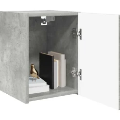 vidaXL Meuble TV mural Béton 30 x 31 x 40 cm Bois d'ingénierie