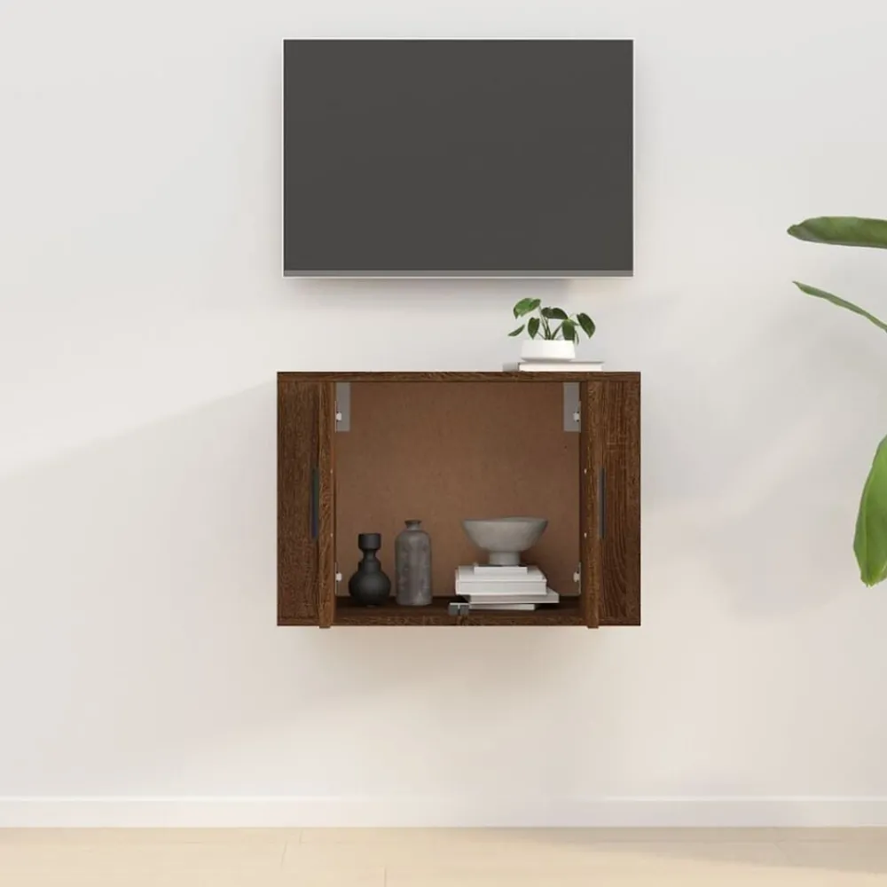 Meubles Tv-vidaXL Meuble TV mural Chêne marron 57x34,5x40 cm Chêne marron