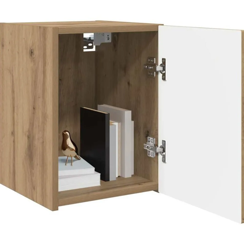 vidaXL Meuble TV mural Chêne artisan 30 x 31 x 40 cm Bois d'ingénierie