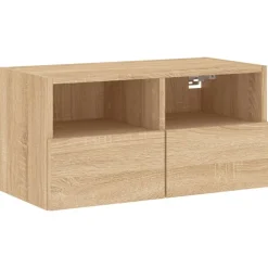 Meubles Tv-vidaXL Meuble TV mural chêne sonoma 60x30x30 cm bois d'ingénierie Chêne sonoma
