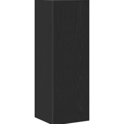 Meubles Tv-vidaXL Meuble TV mural Chêne noir 30,5 x 30 x 90 cm Bois d'ingénierie Chêne noir