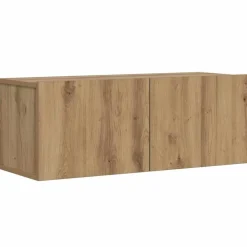 vidaXL Meuble TV mural chêne artisanal 80x30x30 cm bois d'ingénierie