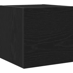vidaXL Meuble TV mural Chêne noir 30,5 x 30 x 30 cm Bois d'ingénierie