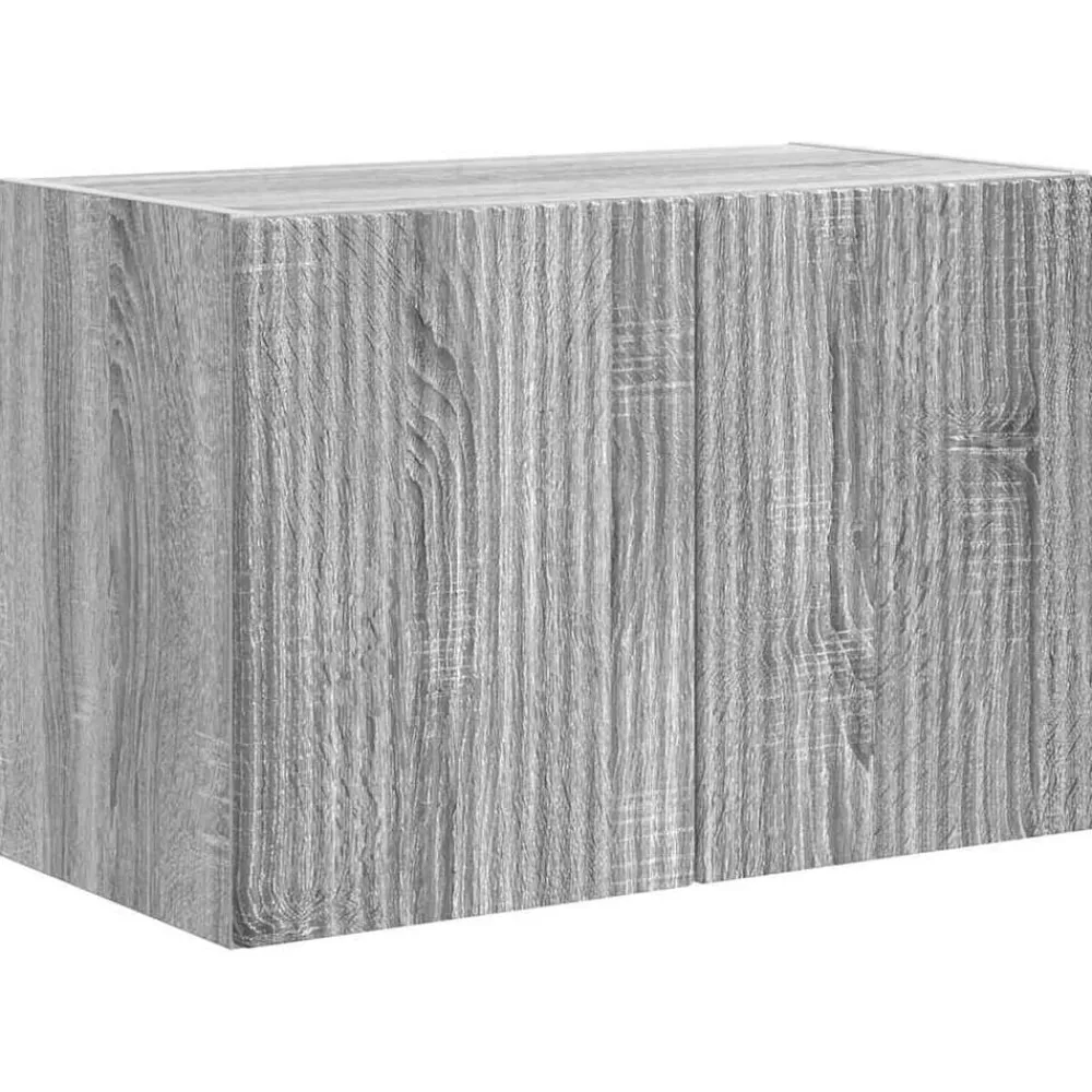 vidaXL Meuble TV mural Gris Sonoma 59,5 x 31 x 40 cm Bois d'ingénierie