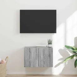 vidaXL Meuble TV mural Gris Sonoma 59,5 x 31 x 40 cm Bois d'ingénierie