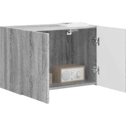 vidaXL Meuble TV mural Gris Sonoma 59,5 x 31 x 40 cm Bois d'ingénierie