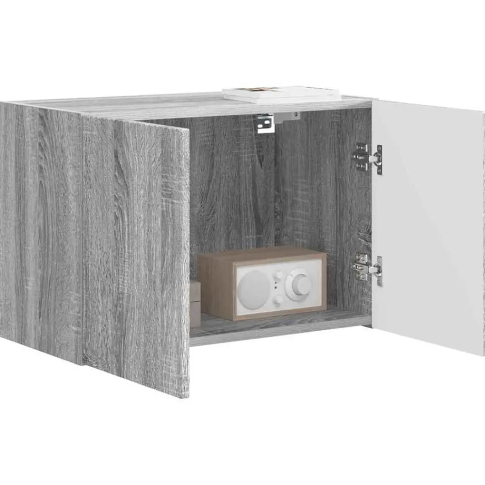 vidaXL Meuble TV mural Gris Sonoma 59,5 x 31 x 40 cm Bois d'ingénierie