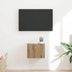 vidaXL Meuble TV mural Montage mural Chêne artisan 39 x 31 x 29,5 cm