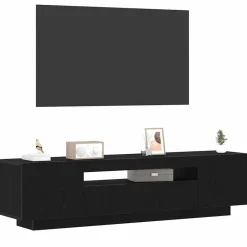 vidaXL Meuble TV Noir 160 x 35 x 40 cm Bois d'ingénierie