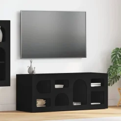 Meubles Tv-vidaXL Meuble TV 100 x 35 x 40 cm Bois d'ingénierie Noir