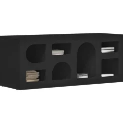 Meubles Tv-vidaXL Meuble TV 100 x 35 x 40 cm Bois d'ingénierie Noir