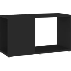 Étagères-vidaXL Meuble TV 60x24x32 cm Bois d'ingénierie Noir