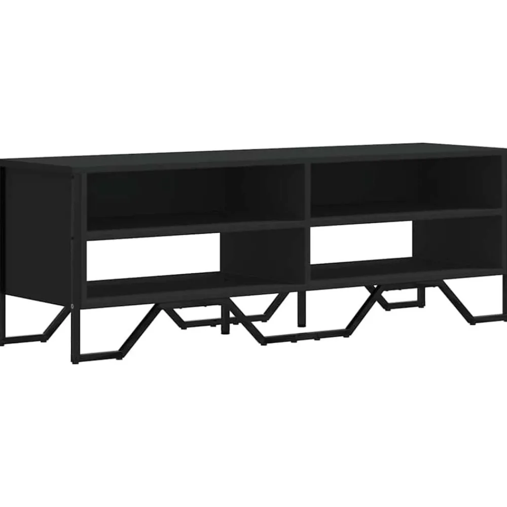 Meubles Tv-vidaXL Meuble TV 122x34x41 cm bois d'ingénierie Noir