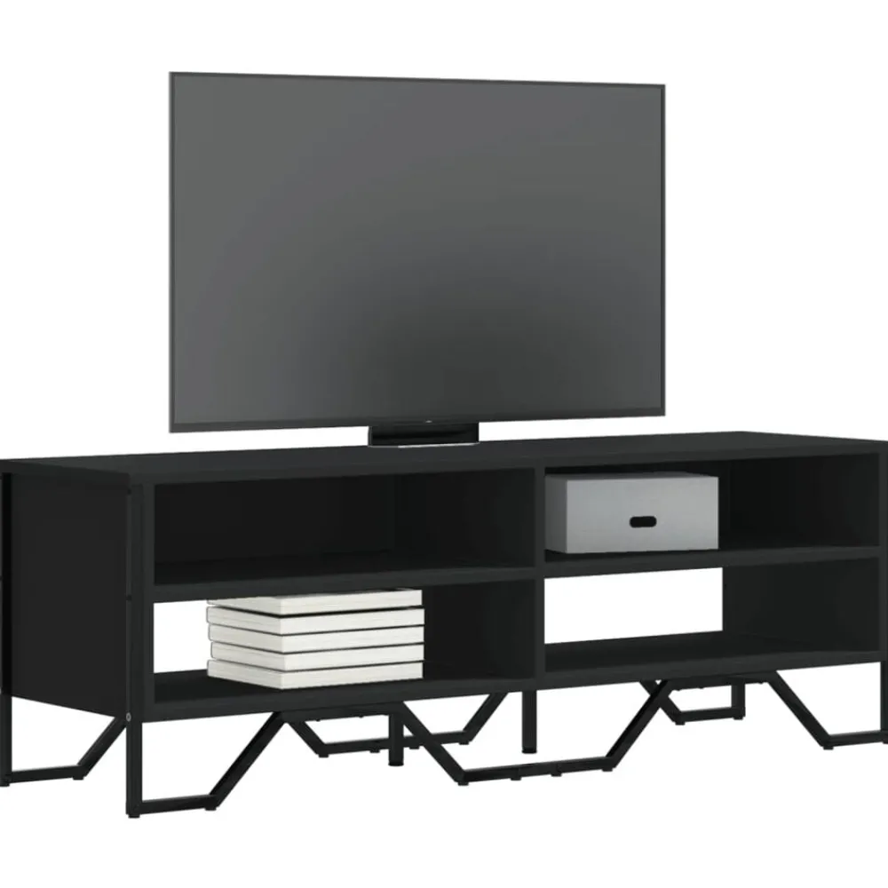 Meubles Tv-vidaXL Meuble TV 122x34x41 cm bois d'ingénierie Noir