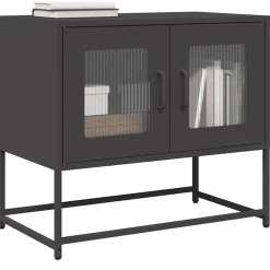 Meubles Tv-vidaXL Meuble TV 68x39x60,5 cm acier laminé à froid Noir