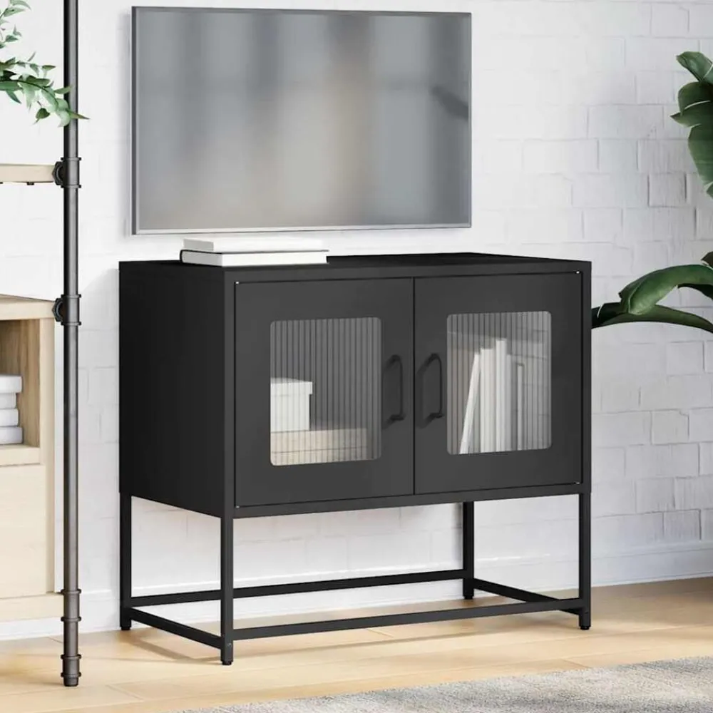 Meubles Tv-vidaXL Meuble TV 68x39x60,5 cm acier laminé à froid Noir