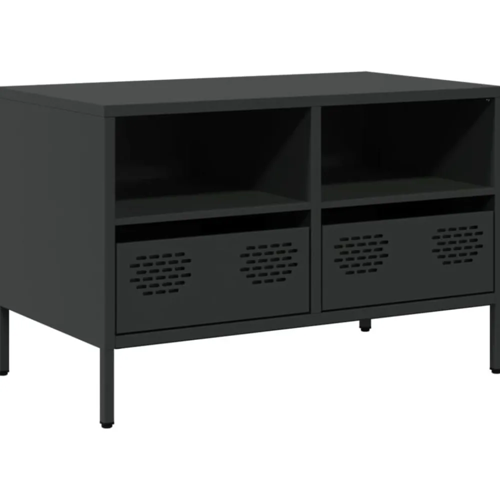 Meubles Tv-vidaXL Meuble TV 68x39x43,5 cm acier laminé à froid Noir